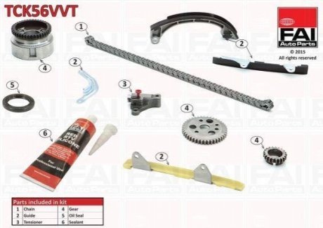 ZESTAW TOYOTA ROZRZADU DOHC YARIS/VITZ 99- Fischer Automotive One (FA1) TCK56VVT