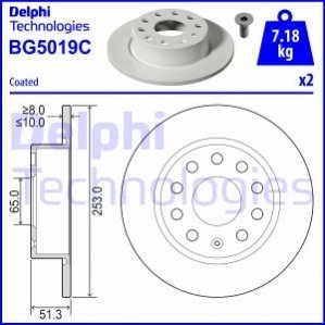 Tarcza ham.VAG AUDI // SEAT // SKODA // VW Delphi BG5019C