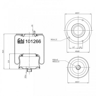 PODUSZKA PNEUMATYCZNA ZAWIESZENIA MERCEDES FEBI BILSTEIN 101266