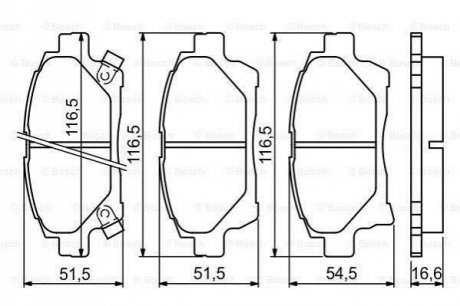 Гальмівні колодки, дискове гальмо (набір) BOSCH 0986494333