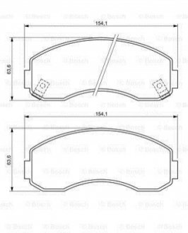 Гальмівні колодки, дискове гальмо (набір) BOSCH 0986494314