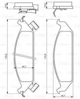 Гальмівні колодки, дискове гальмо (набір) BOSCH 0986494313