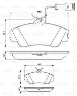 Гальмівні колодки, дискове гальмо (набір) BOSCH 0986461115