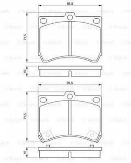 Гальмівні колодки, дискове гальмо (набір) BOSCH 0986460974