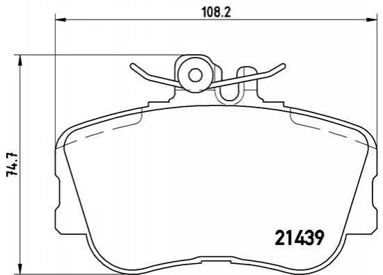 Гальмівні колодки, дискове гальмо (набір) BREMBO P06017 (фото 1)