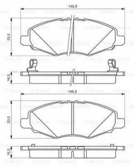 Гальмівні колодки, дискове гальмо (набір) BOSCH 0986494326