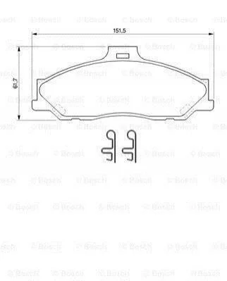 Гальмівні колодки, дискове гальмо (набір) BOSCH 0986424720 (фото 1)