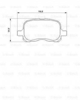 Гальмівні колодки, дискове гальмо (набір) BOSCH 0986424692