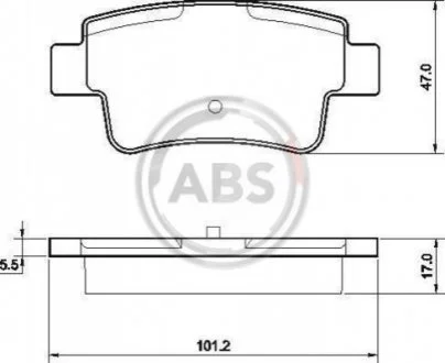 Гальмівні колодки, дискове гальмо (набір) A.B.S. 37513