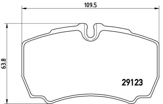 Гальмівні колодки, дискове гальмо (набір) BREMBO PA6023 (фото 1)