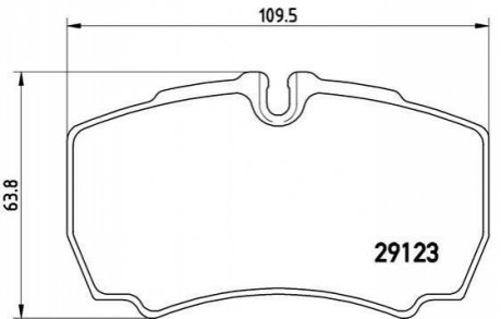 Гальмівні колодки, дискове гальмо (набір) BREMBO PA6023