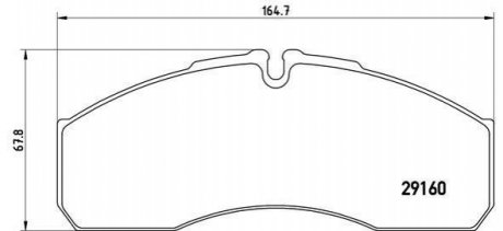 Гальмівні колодки, дискове гальмо (набір) BREMBO PA6022