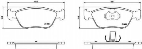 Гальмівні колодки, дискове гальмо (набір) BREMBO P86024 (фото 1)