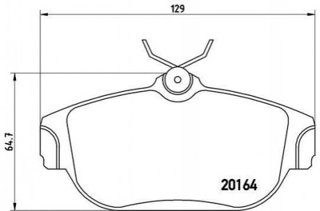 Гальмівні колодки, дискове гальмо (набір) BREMBO P86007