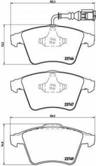 Гальмівні колодки, дискове гальмо (набір) BREMBO P85082