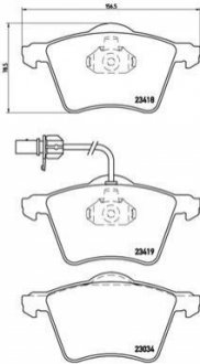 Гальмівні колодки, дискове гальмо (набір) BREMBO P85062