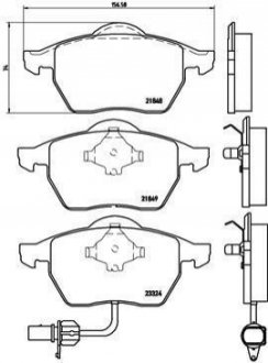 Гальмівні колодки, дискове гальмо (набір) BREMBO P85060