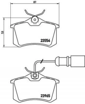 Гальмівні колодки, дискове гальмо (набір) BREMBO P85058 (фото 1)