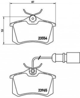 Гальмівні колодки, дискове гальмо (набір) BREMBO P85058