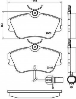 Гальмівні колодки, дискове гальмо (набір) BREMBO P85050