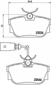 Гальмівні колодки, дискове гальмо (набір) BREMBO P85046