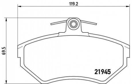 Гальмівні колодки, дискове гальмо (набір) BREMBO P85042