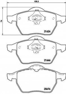 Гальмівні колодки, дискове гальмо (набір) BREMBO P85036