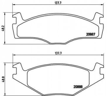 Гальмівні колодки, дискове гальмо (набір) BREMBO P85024