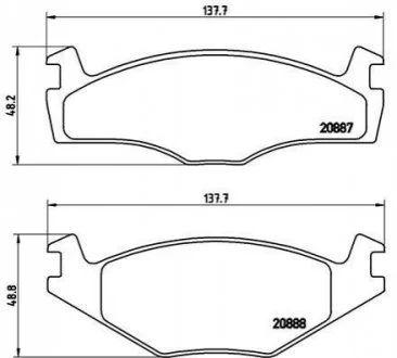 Гальмівні колодки, дискове гальмо (набір) BREMBO P85024