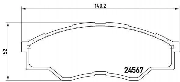 Гальмівні колодки, дискове гальмо (набір) BREMBO P83096 (фото 1)