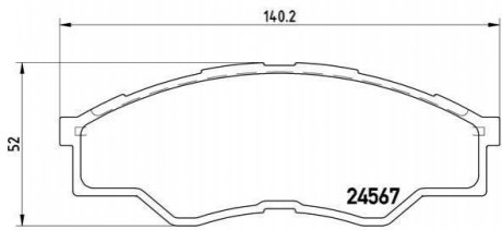 Гальмівні колодки, дискове гальмо (набір) BREMBO P83096