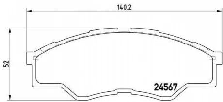 Гальмівні колодки, дискове гальмо (набір) BREMBO P83096