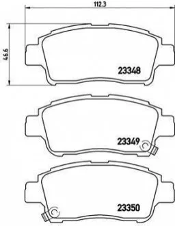 Гальмівні колодки, дискове гальмо (набір) BREMBO P83050