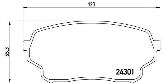 Гальмівні колодки, дискове гальмо (набір) BREMBO P79019 (фото 1)
