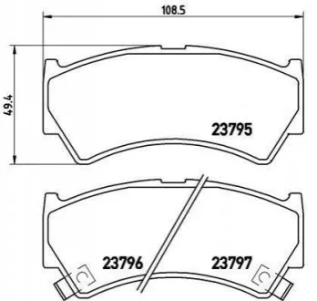 Гальмівні колодки, дискове гальмо (набір) BREMBO P79013