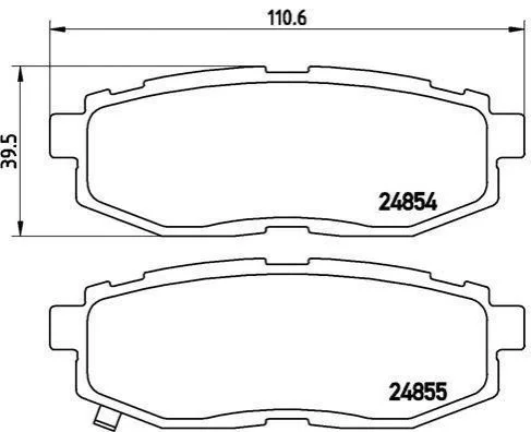 Гальмівні колодки, дискове гальмо (набір) BREMBO P78018 (фото 1)