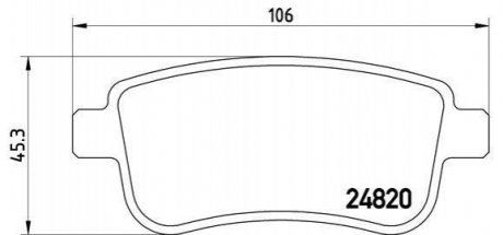 Гальмівні колодки, дискове гальмо (набір) BREMBO P68041