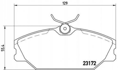 Гальмівні колодки, дискове гальмо (набір) BREMBO P68027