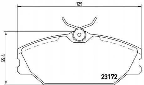 Гальмівні колодки, дискове гальмо (набір) BREMBO P68027