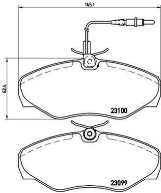 Гальмівні колодки, дискове гальмо (набір) BREMBO P68026 (фото 1)