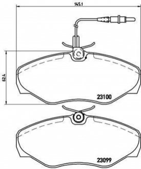 Гальмівні колодки, дискове гальмо (набір) BREMBO P68026