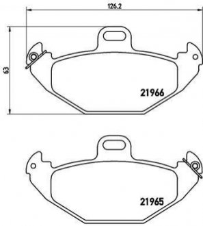 Гальмівні колодки, дискове гальмо (набір) BREMBO P68021