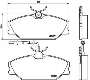 Гальмівні колодки, дискове гальмо (набір) BREMBO P68014