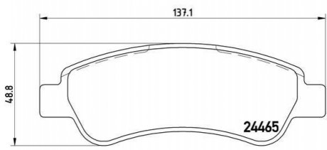 Гальмівні колодки, дискове гальмо (набір) BREMBO P61091 (фото 1)