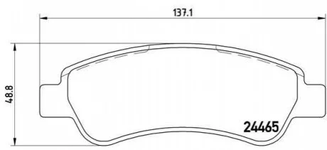 Гальмівні колодки, дискове гальмо (набір) BREMBO P61091