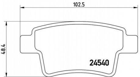 Гальмівні колодки, дискове гальмо (набір) BREMBO P61085