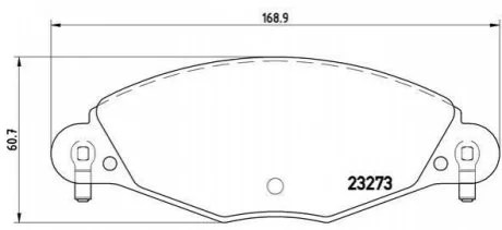 Гальмівні колодки, дискове гальмо (набір) BREMBO P61072