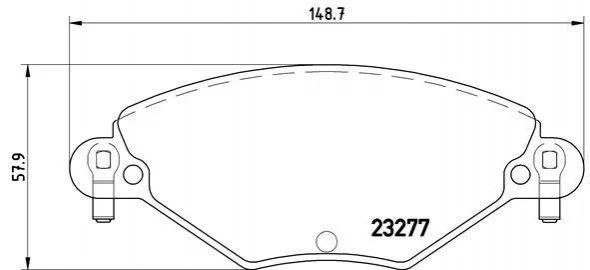 Гальмівні колодки, дискове гальмо (набір) BREMBO P61071 (фото 1)