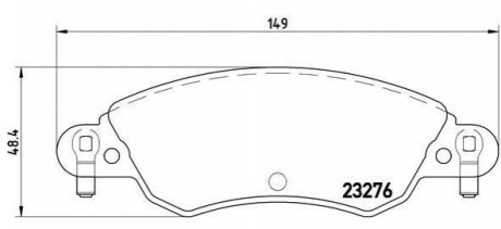 Гальмівні колодки, дискове гальмо (набір) BREMBO P61070