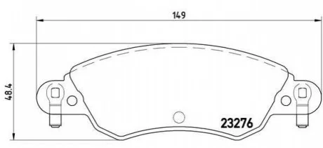Гальмівні колодки, дискове гальмо (набір) BREMBO P61070